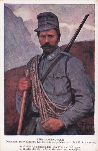 Sepp Interkofler Dolomitenführer Tiroler Garde in Sexten Franz Defregger 1915