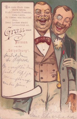 Lacken steckt bekanntlich an , ich send euch diese Karte Humor 1899
