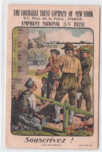 französisches Propaganda "THE EQUITABLE TRUST COMPANY OF NEW YORK
