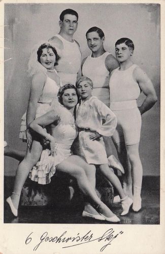 AK 6 Geschwister Stey Zirkus Circus Sport um 1930