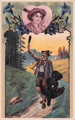 Künstler Ak E. Döcker - Jagd