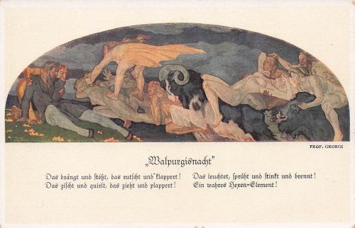 AK / Ansichtskarte Events Walpurgisnacht Gemaelde Auerbachs Keller Leipzig Kat. Events