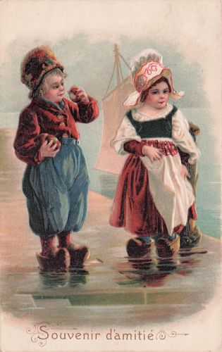 Präge-AK Niederländisches kleines Paar