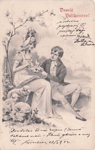 tschechische Osterpostkarte