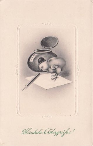 Osterpostkarte des österreichischen Künstlers Anny Tekauz