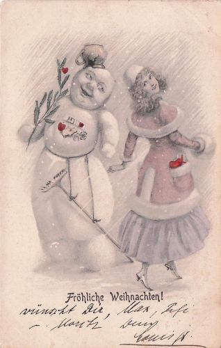 Möchten Sie eins verkaufen? Verkaufe es selbst Aktie ZÜRICH POSTKARTE - WEIHNACHTSPOSTKARTE - FRÖHLICHE WEIHNACHTEN - JAHR 1904