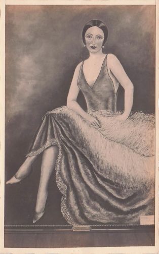 Das Bild zeigt eine Illustration oder ein Gemälde im Stil der 1920er oder 1930er Jahre