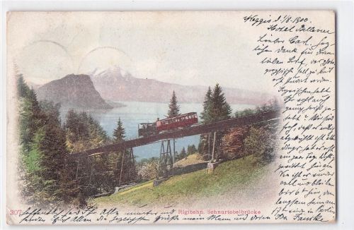Rigibahn Schnurtobelbruecke Pilatus Rg. Rigi 1902