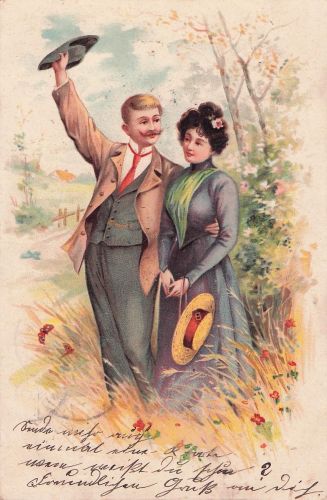 Poesie Gedicht Paar Litho Kat. Poesie