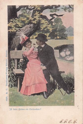 Aufschrift „Ist denn Lieben ein Verbrechen?“.