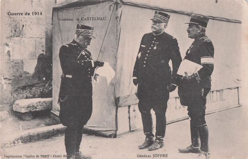AK Militaire General De Castelnau General Joffre Guerre de 1914