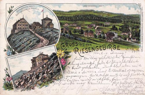 Gruss aus dem Riesengebirge - Litho