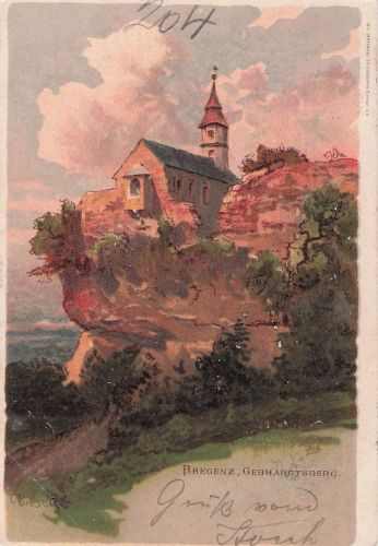 AK Bregenz, Gebhardsberg mit Kapelle
