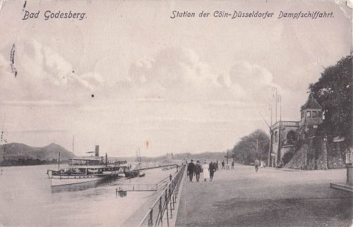 Bad Godesberg. Station der Cöln-Düsseldorfer Dampfschiffahrt. A