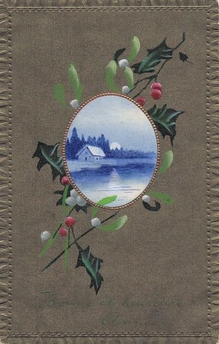 Stoff-Präge-AK aus echtem Stoff