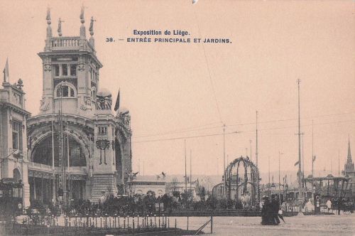 Exposition de Liège. - ENTRÉE PRINCIPALE ET JARDINS,