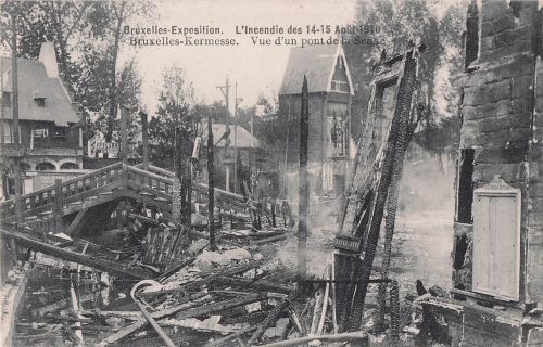 Bruxelles-Exposition. L'Incendie des 14-15 Août 1910
