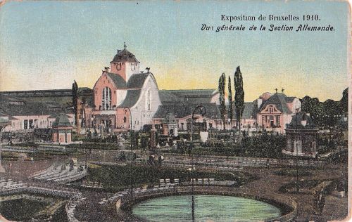 Exposition de Bruxelles 1910, Vue générale de la Section Allemande.