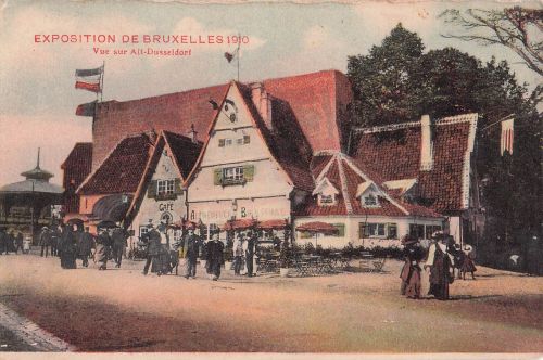 EXPOSITION DE BRUXELLES 1910 Vue sur Alt-Dusseldorf