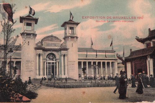 EXPOSITION DE BRUXELLES 1910 Pavillon des colonies irançaises