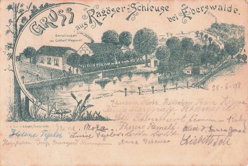 Gruss Ragöser Schleuse bei Eberswalde,