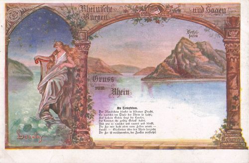 Loreley Lorelei Jungfrau Loreley Rheinpanorama Kat. Sankt Goarshausen