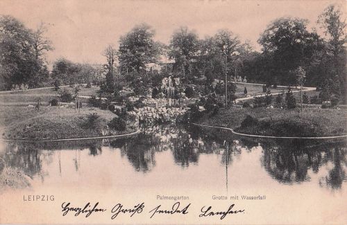 LEIPZIG Palmengarten Grotte mit Wasserfall