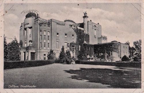 Stadttheater Cottbus Postkarte 1933