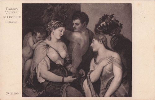 ranz Hanfstaengl, München, Gemälde, Venus und Bacchantin nach Tizian