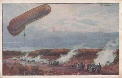 Deutscher Luftflotten Verein - Fesselballon - Künstlerkarte