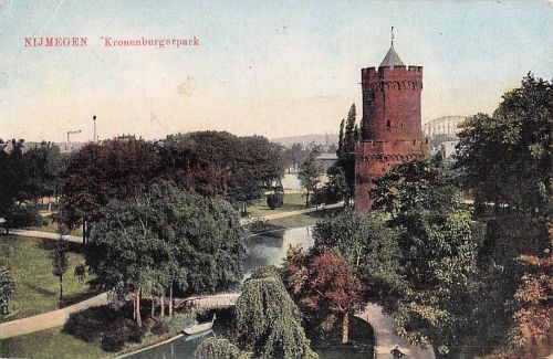 AK Nijmegen, Kronenburgerpark, Blick zum Turm