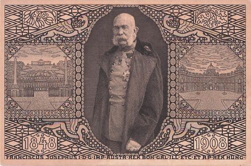 Kaiser FRANZ JOSEF VON ÖSTERREICH, Jubiläums-Korrespondenz-Karte