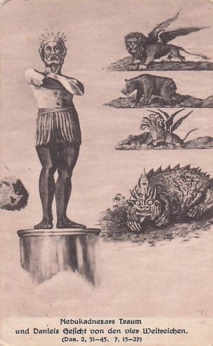 Nebukadnezars Traum und Daniels Gesicht von den vier Weltreichen. (Dan