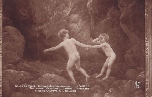 Künstler: Virginie Demont-Breton Titel: "L'Antre" (Die Höhle)