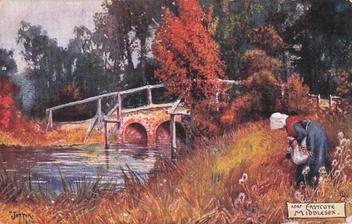 England Postkarte Brücke bei Eastcote ca. 1910 Oilette Tuck Art Due