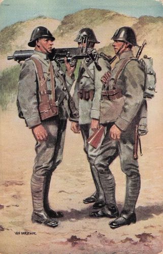 Künstler Ak van Oorschot, Niederländische Soldaten in Uniformen, Infanterie