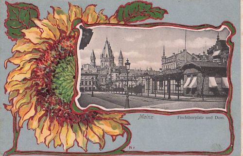 Mainz Fischthorplatz und Dom.
