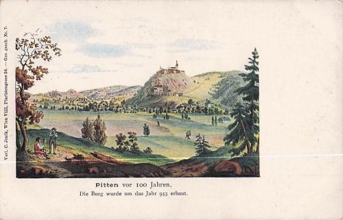 AK Pitten, Ansicht vor 100 Jahren Burg