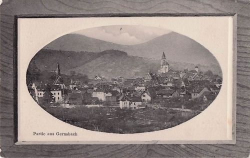 AK GERNSBACH/Bade n /Kr. RASTATT Totale, Kirche um 1908