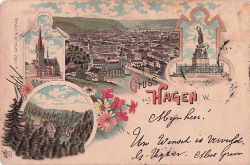 Gruss aus Hagen - Litho