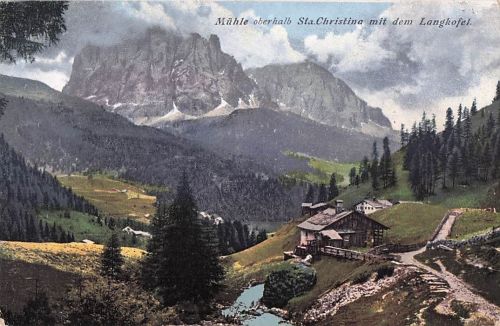 AK Santa Christina, Mühle mit Langkofel