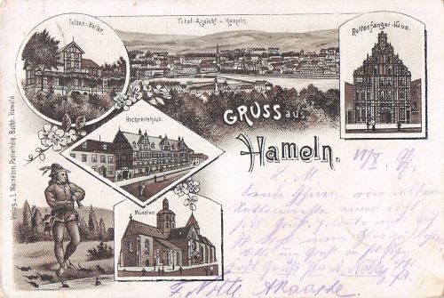 Hameln Rattenfaenger-Haus Felsen-Keller Muenster Hochzeitshaus / Hameln /Hameln-Pyrmont LKR