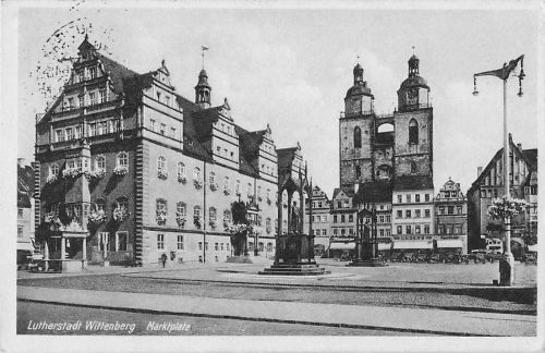 AK / Ansichtskarte Wittenberg__Lutherstadt Marktplatz
