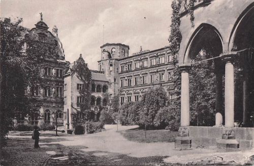 Ansichtskarte Heidelberg Heidelberger Schloss, Schlosshof, Castle