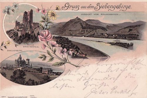 AK Litho Gruss aus dem Siebengebirge Hotel Kölner Hof Königswinter a. Rhein