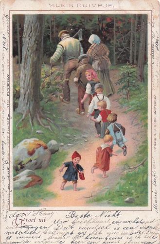 AK Familie des kleinen Däumlings