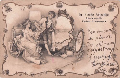 AK Maler zeigt einer Frau sein Landschaftsbild