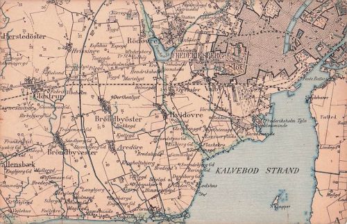 Die Karte zeigt die Region um Glostrup, Rødovre, Brøndbyøster, Hvidovre und Avedøre.