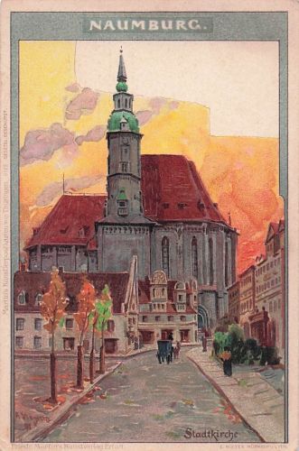 Künstler-AK A. Stagura: Naumburg / Saale, Stadtkirche
