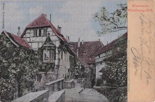 Eisenach - Wartburg, Burghof, Burg, Thüringen (1908) +++ gelaufen